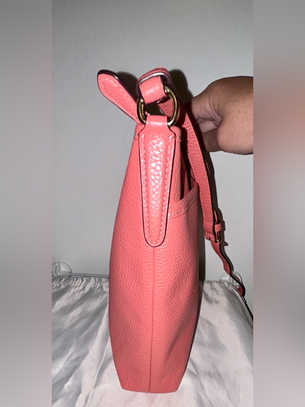 Coach File Crossbody in Perforated Pebble Leather .  Like New! - Picture 6 of 15